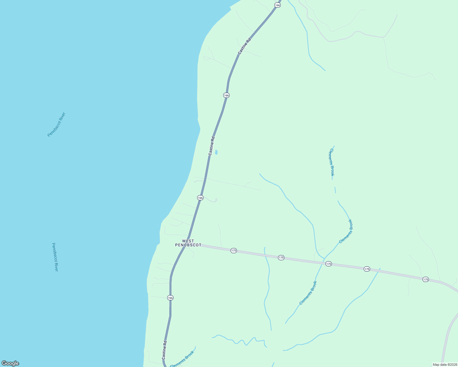 map of restaurants, bars, coffee shops, grocery stores, and more near New Homestead Road in Penobscot