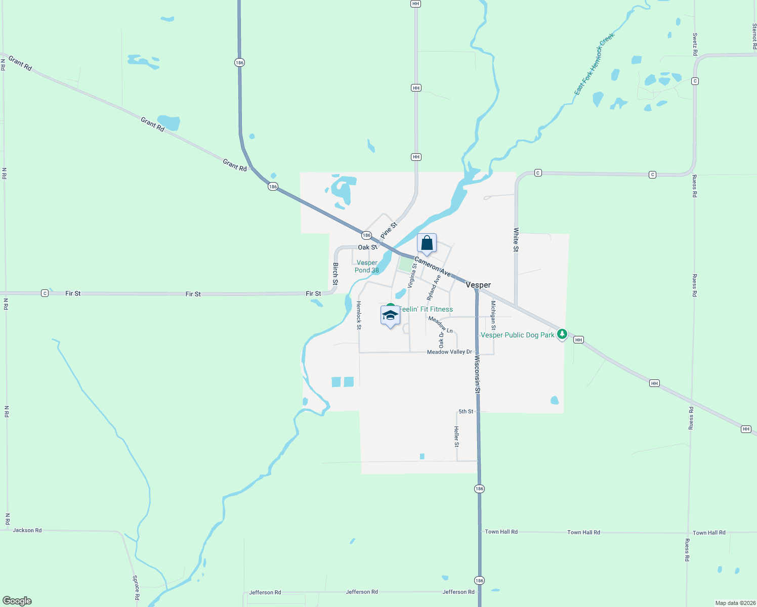 map of restaurants, bars, coffee shops, grocery stores, and more near 5085 Sunset Circle in Vesper
