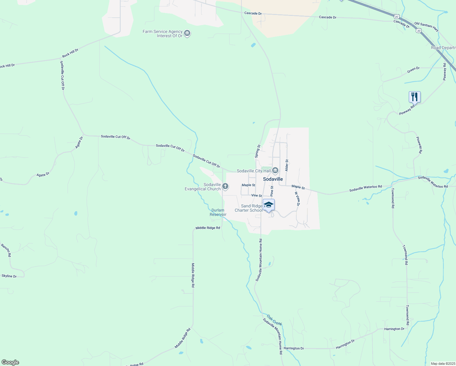 map of restaurants, bars, coffee shops, grocery stores, and more near 38200 Middle Ridge Road in Lebanon