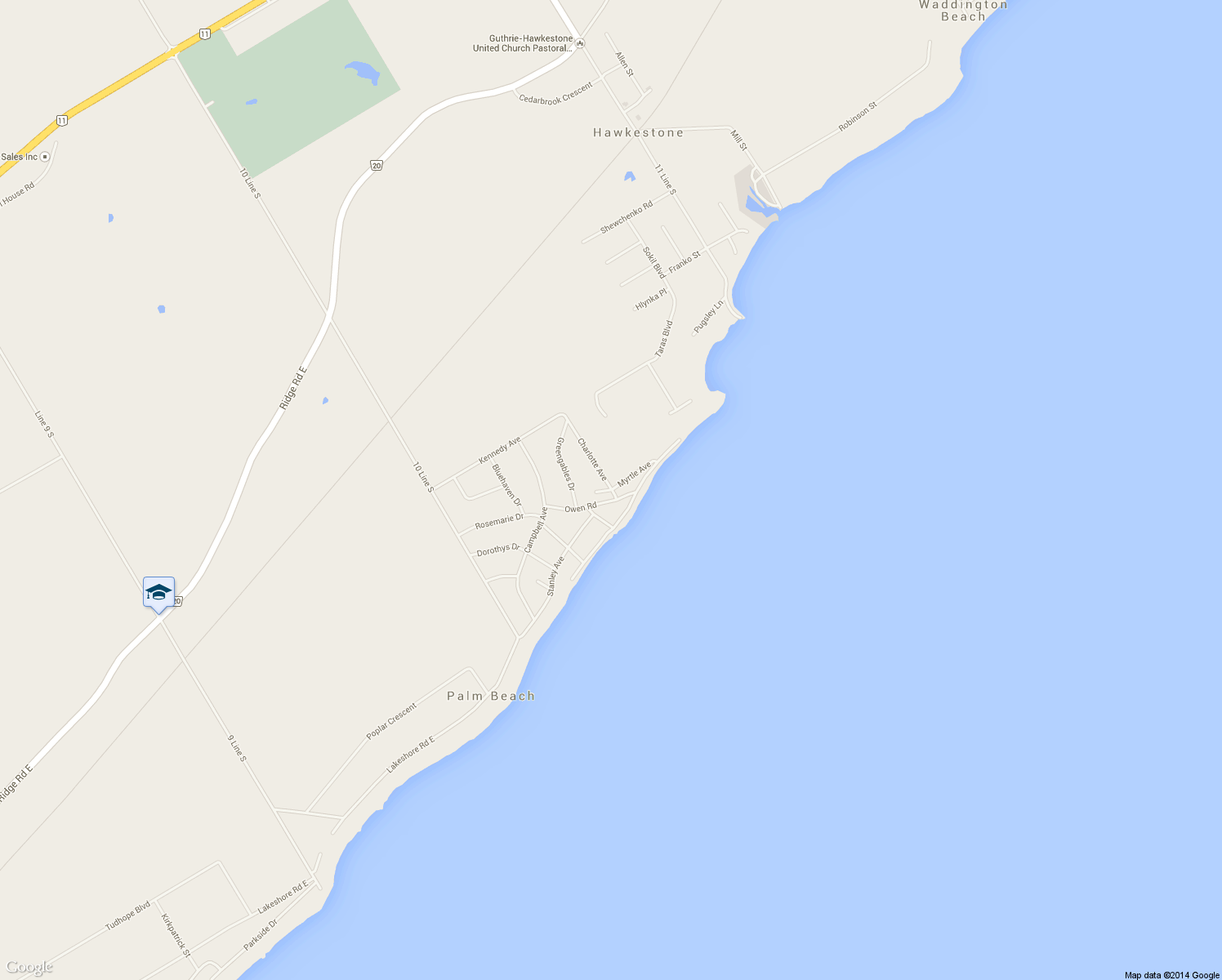 map of restaurants, bars, coffee shops, grocery stores, and more near 4 Park Drive in Hawkestone