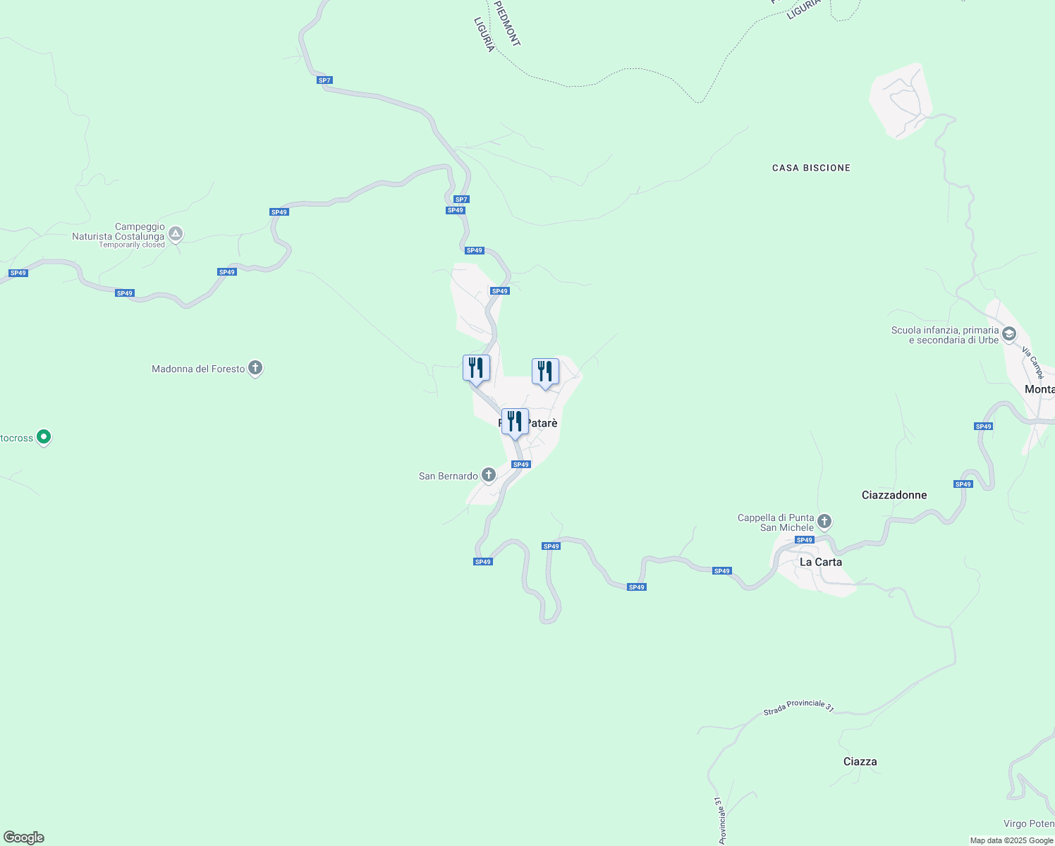 map of restaurants, bars, coffee shops, grocery stores, and more near 25 SP49 in Palo-pataré