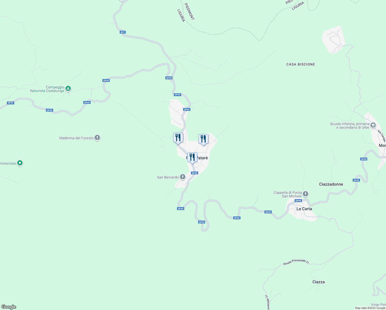 map of restaurants, bars, coffee shops, grocery stores, and more near 26 Strada Provinciale 49 in Palo-pataré