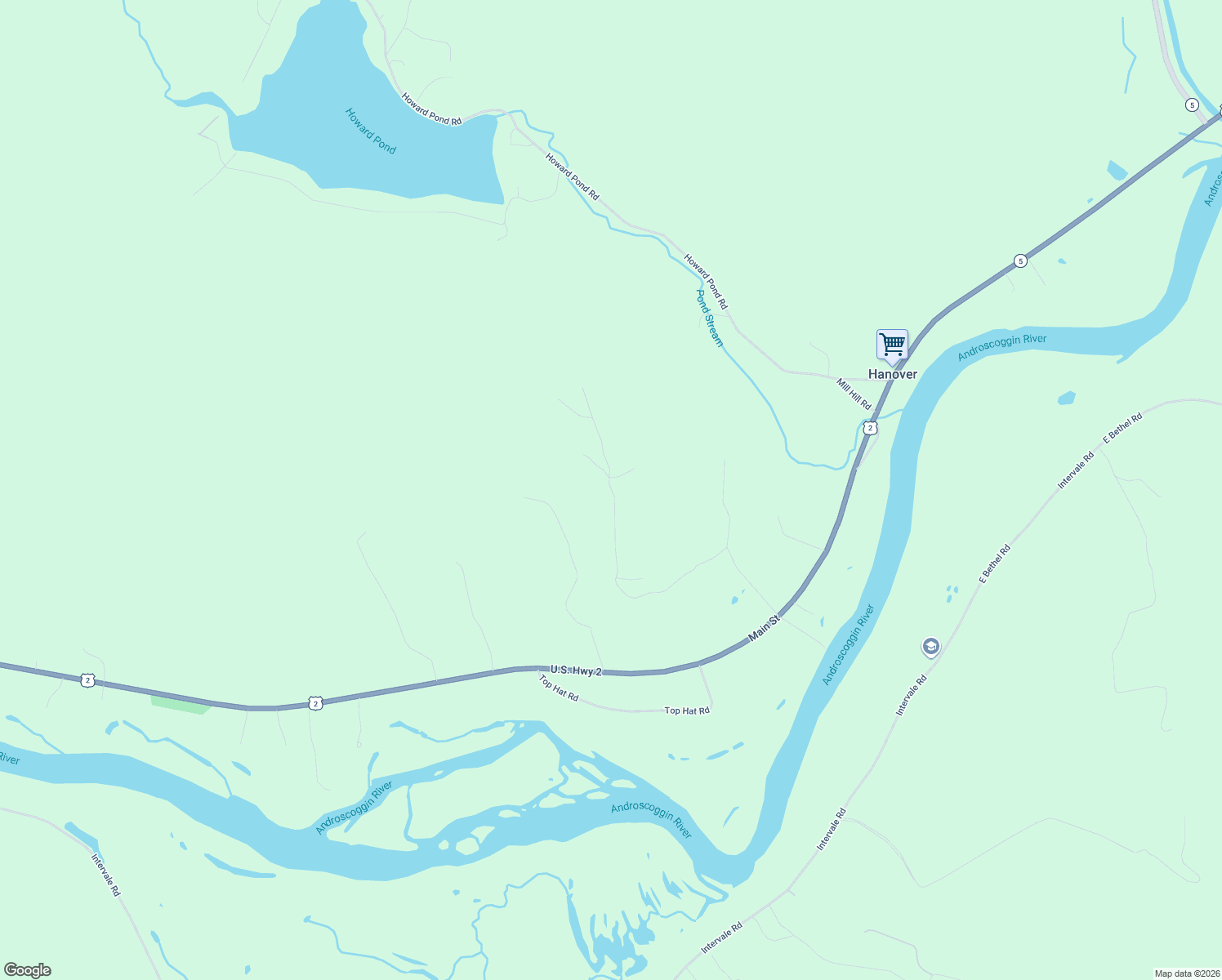 map of restaurants, bars, coffee shops, grocery stores, and more near 99 Thoreau Road in Hanover