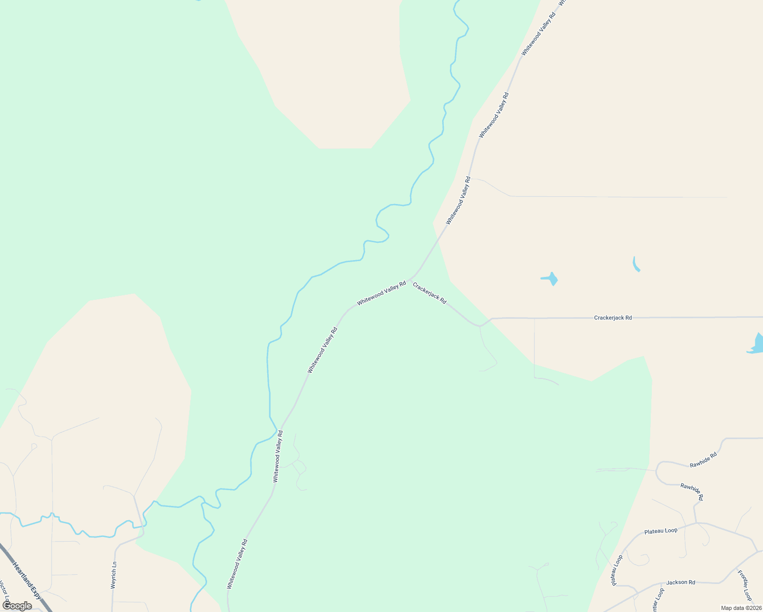 map of restaurants, bars, coffee shops, grocery stores, and more near Whitewood Valley Road in Whitewood