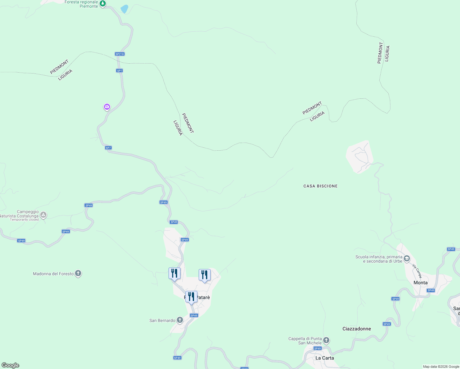 map of restaurants, bars, coffee shops, grocery stores, and more near 10 Strada Provinciale 7 in Provincia di Savona