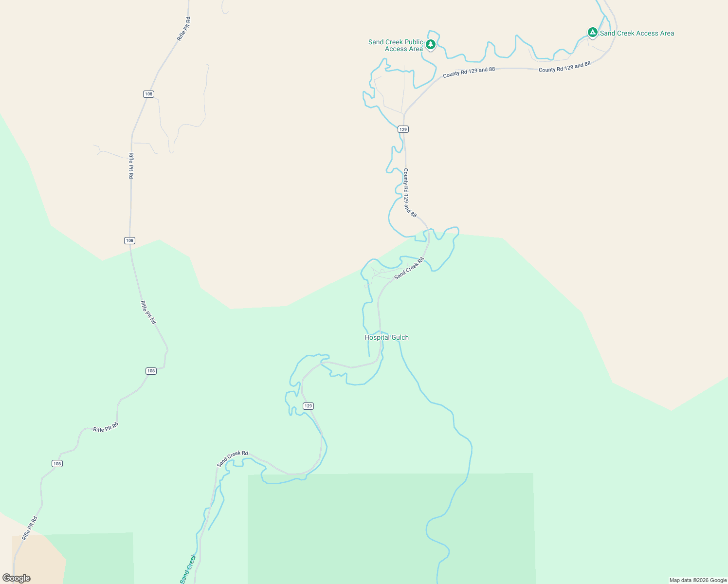 map of restaurants, bars, coffee shops, grocery stores, and more near 367 Sand Creek Road in Beulah