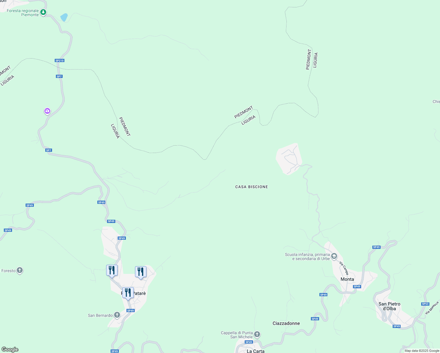 map of restaurants, bars, coffee shops, grocery stores, and more near Strada Provinciale 7 in Savona