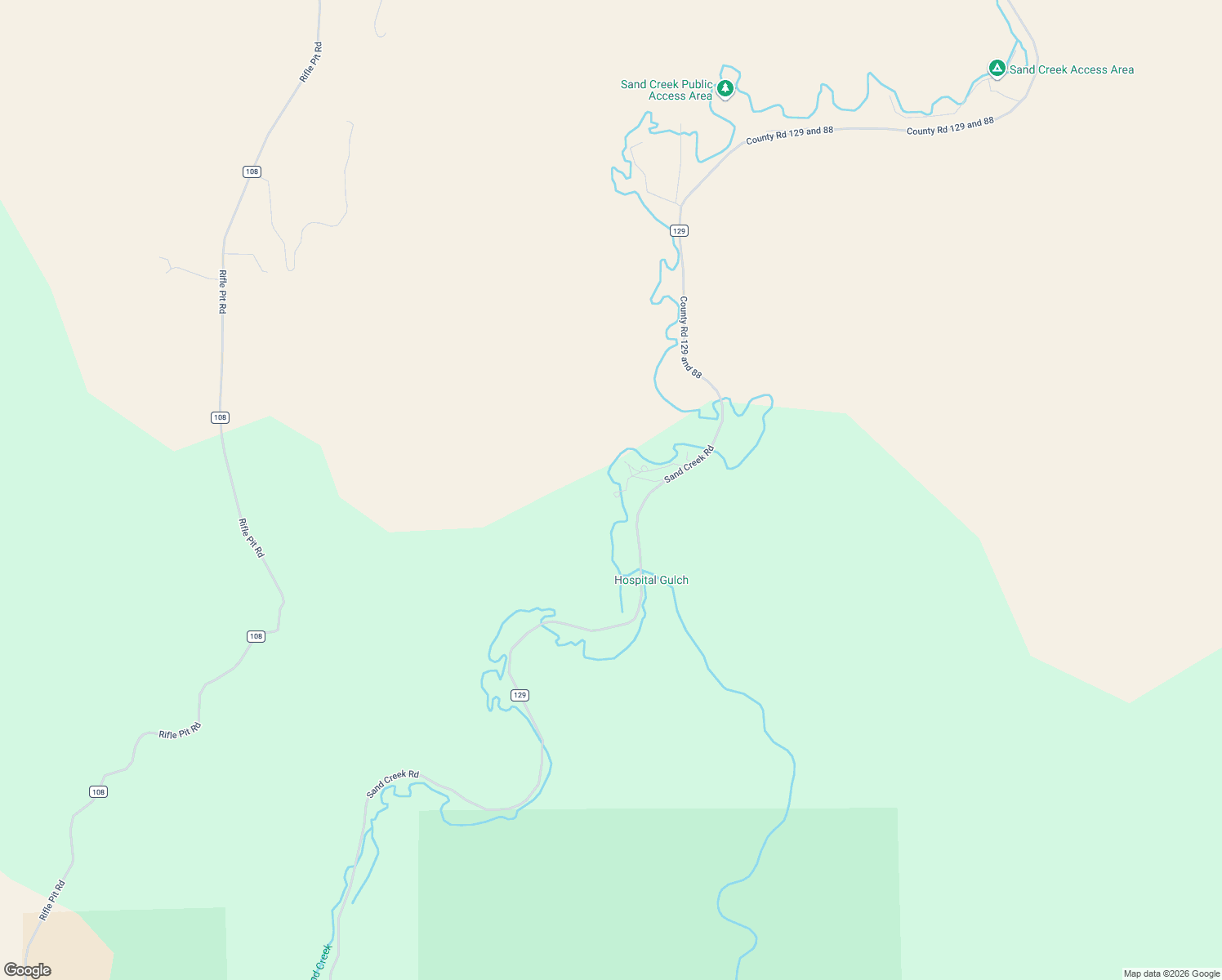 map of restaurants, bars, coffee shops, grocery stores, and more near 367 Sand Creek Road in Beulah