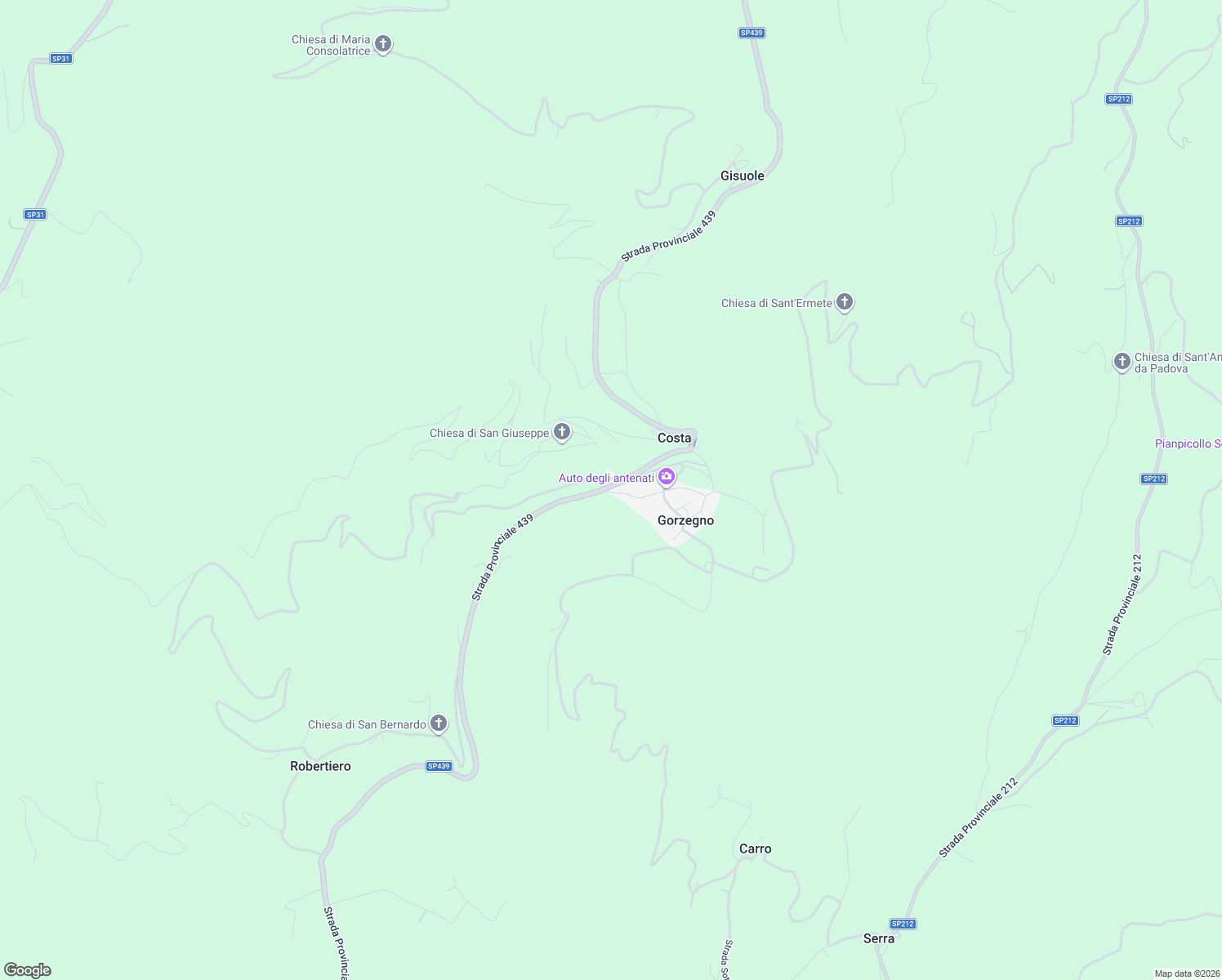 map of restaurants, bars, coffee shops, grocery stores, and more near 14 SP439 in Provincia di Cuneo