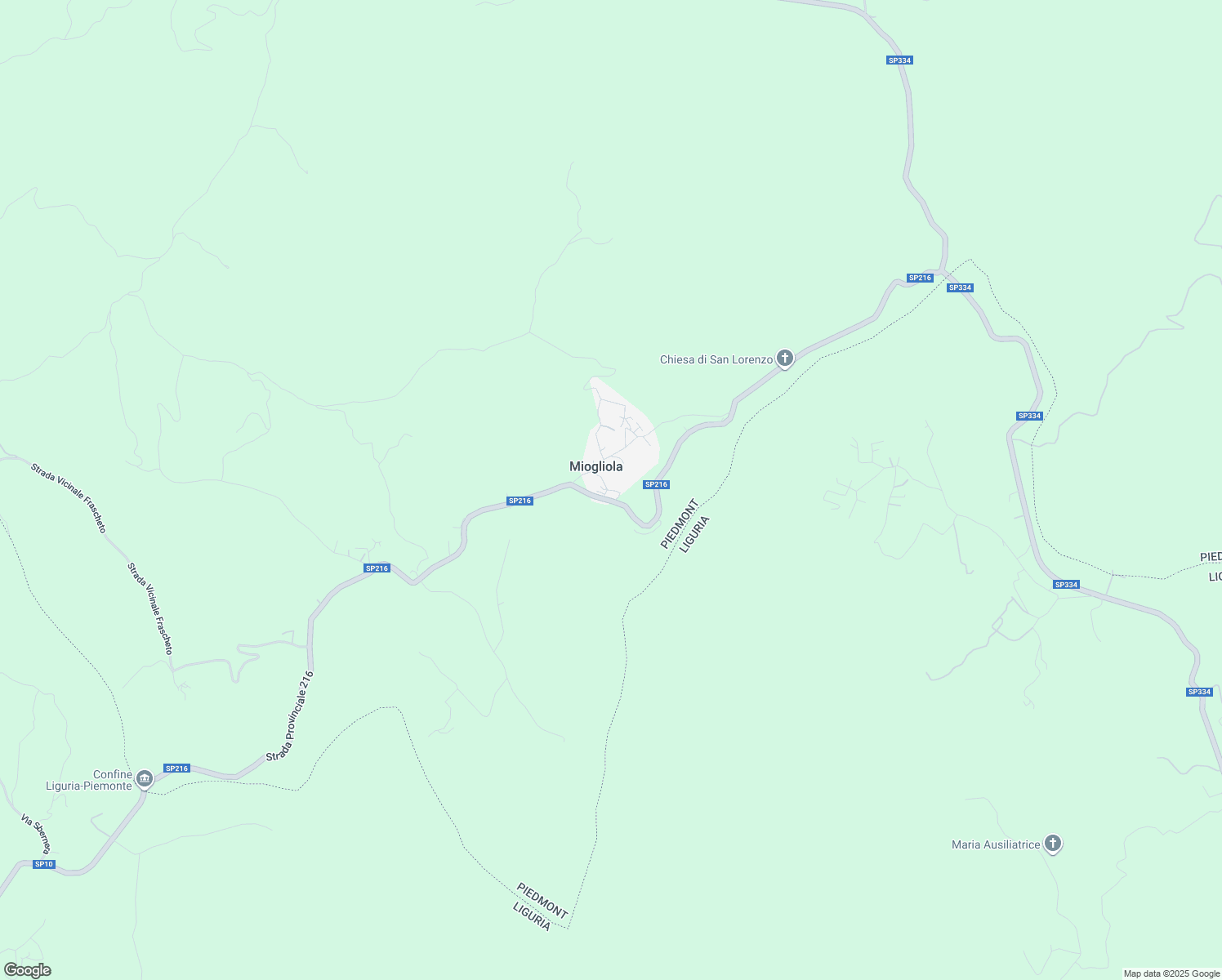 map of restaurants, bars, coffee shops, grocery stores, and more near 13 Via Montegrappa in Miogliola