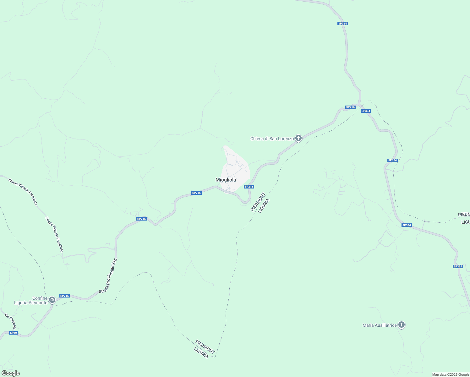 map of restaurants, bars, coffee shops, grocery stores, and more near 13 Via Montegrappa in Miogliola
