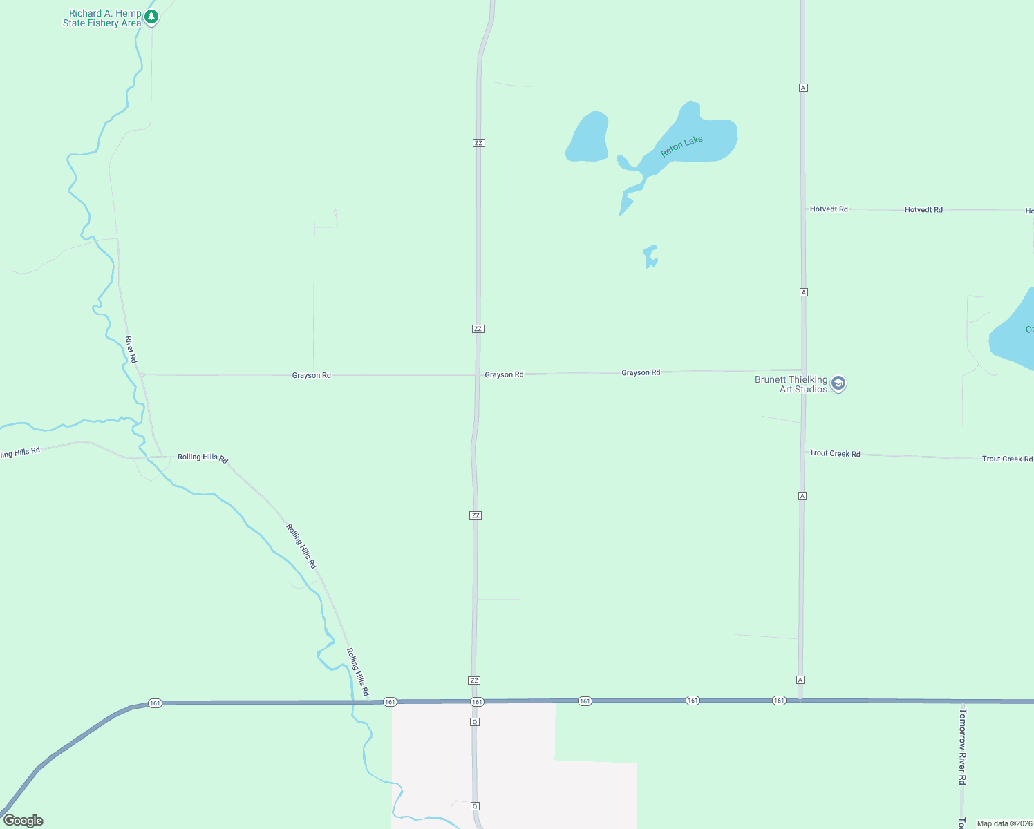 map of restaurants, bars, coffee shops, grocery stores, and more near 1235 County Highway ZZ in Amherst Junction