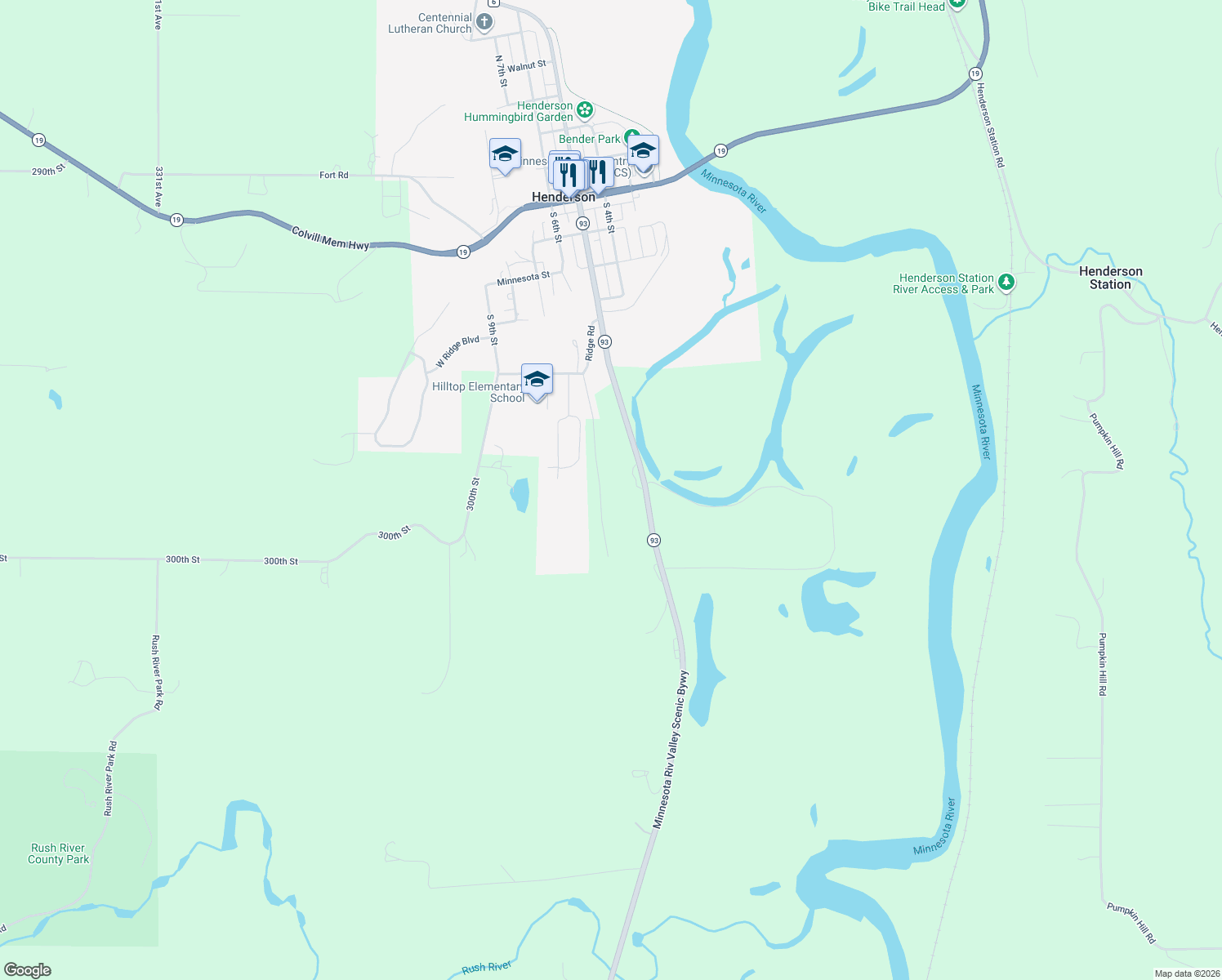 map of restaurants, bars, coffee shops, grocery stores, and more near 624 Ridge Road in Henderson