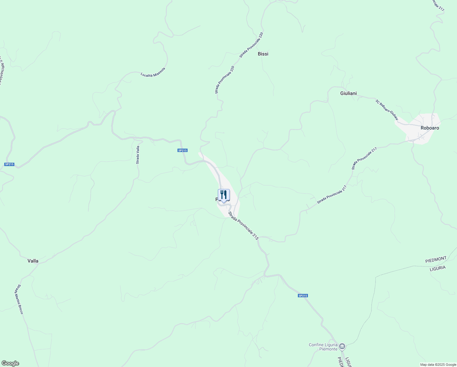 map of restaurants, bars, coffee shops, grocery stores, and more near 4 Via Cimitero in Pareto