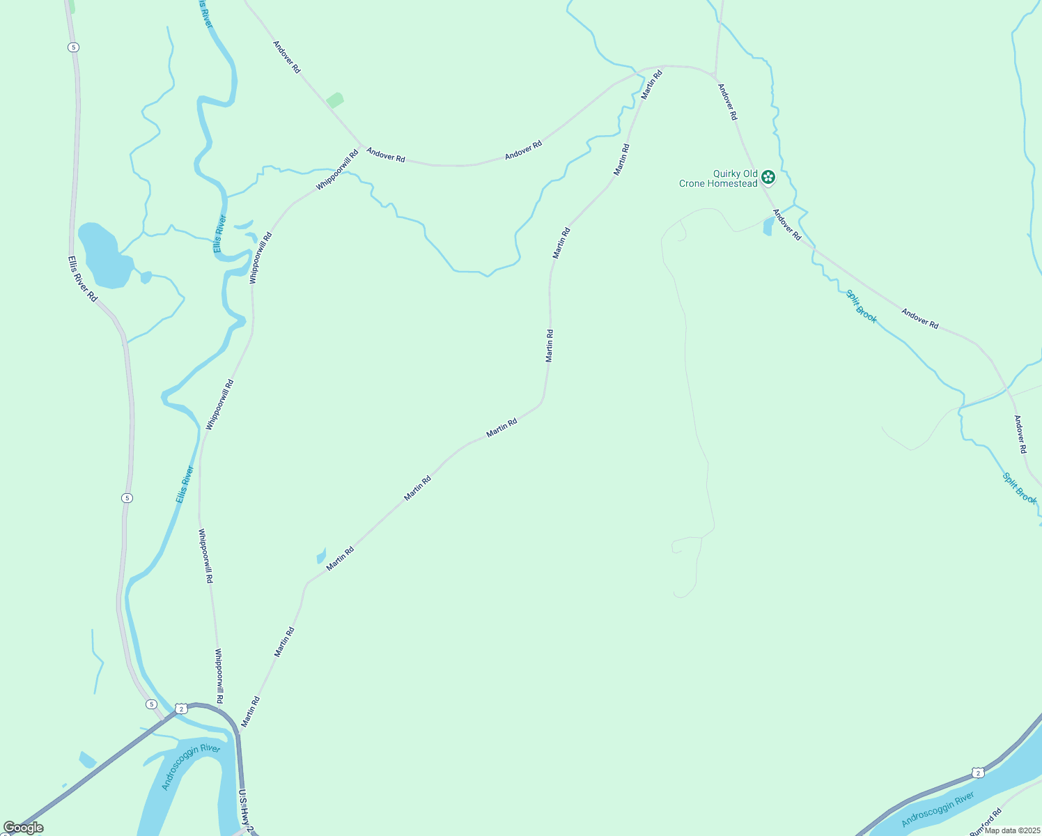 map of restaurants, bars, coffee shops, grocery stores, and more near 140 Martin Road in Rumford