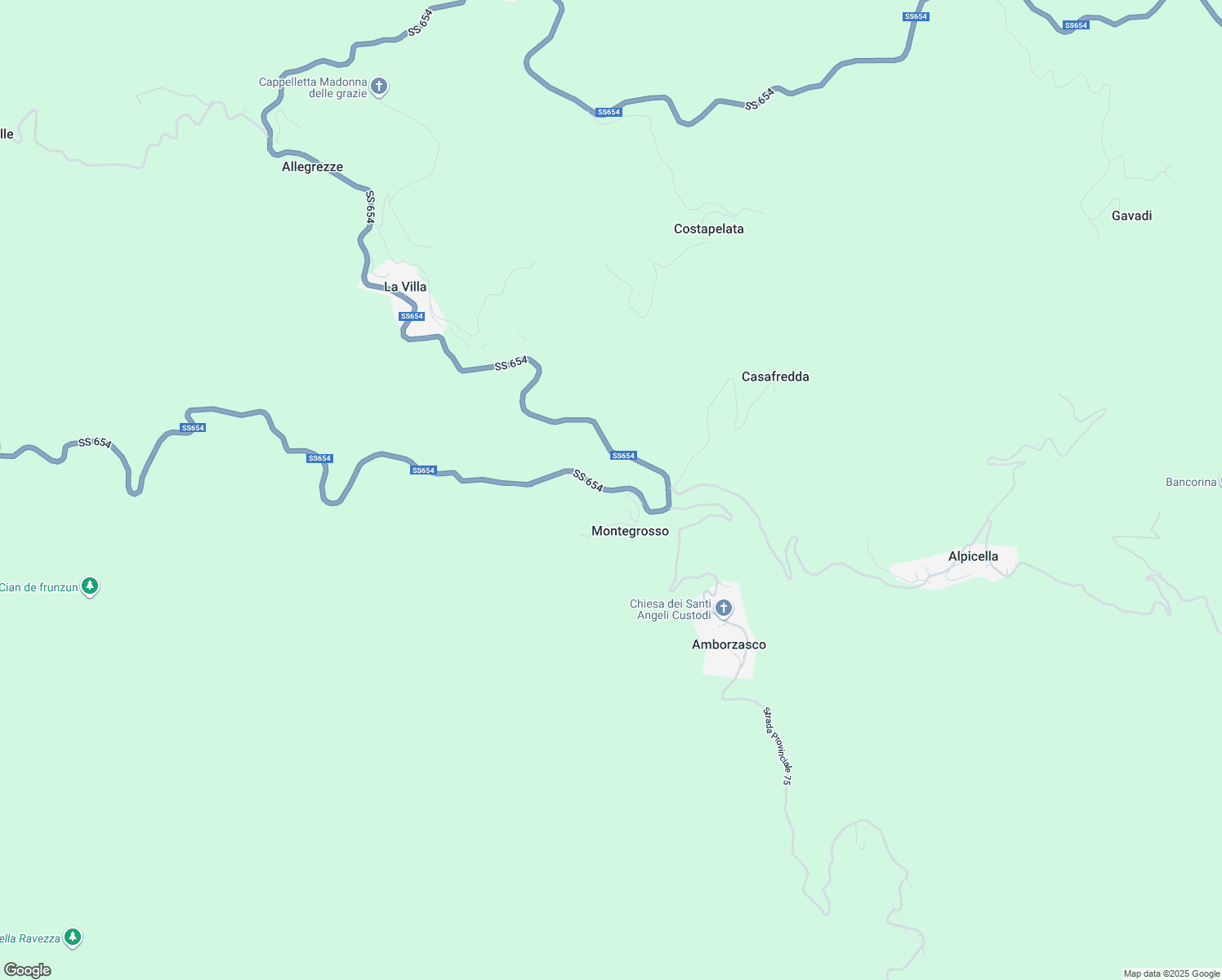 map of restaurants, bars, coffee shops, grocery stores, and more near 423 Strada Provinciale 654 in La Villa