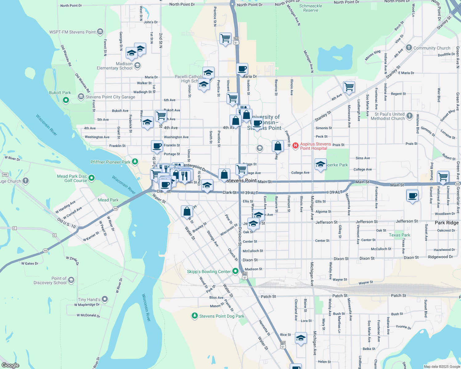 Stevens Point Zip Code Map United States Map