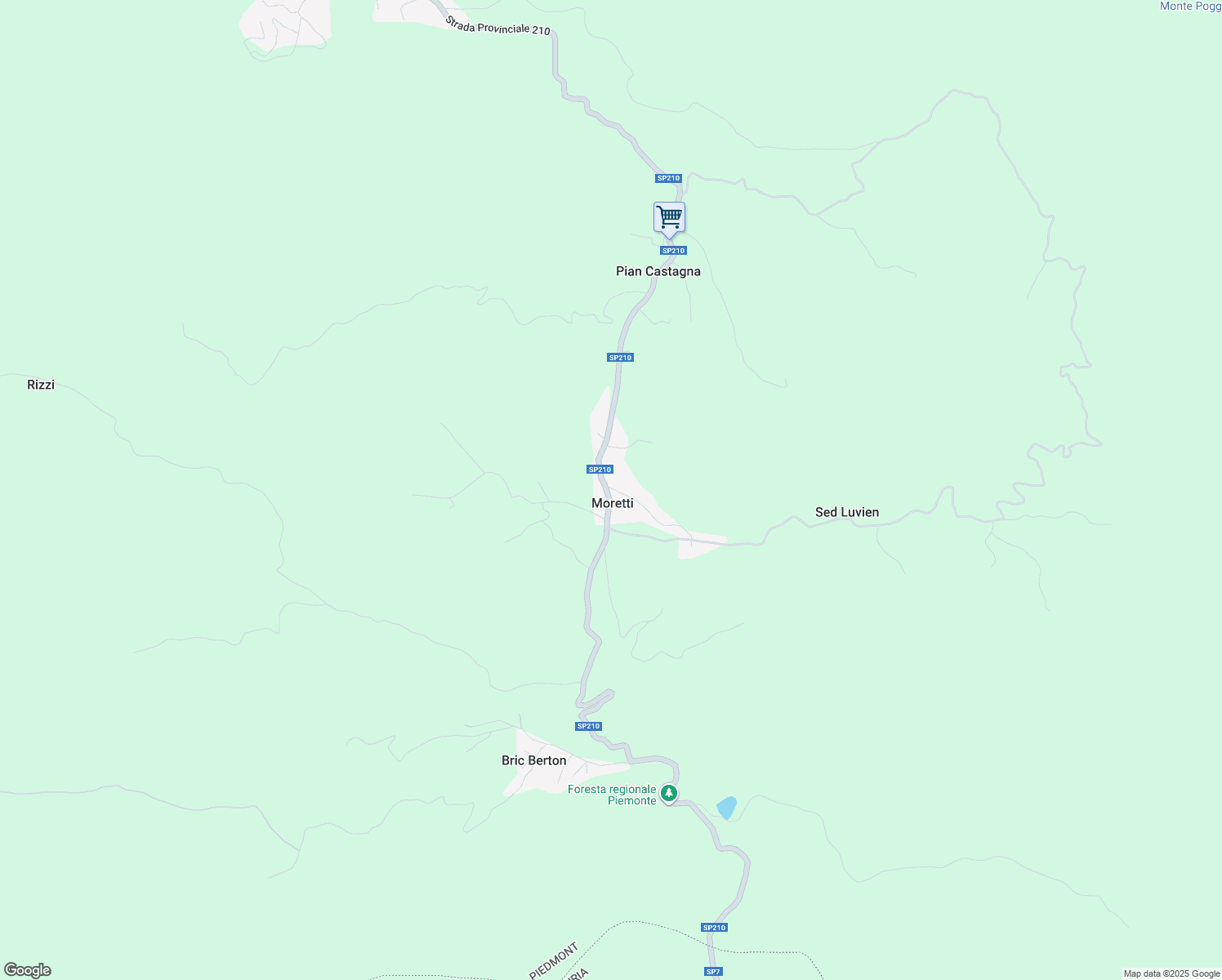 map of restaurants, bars, coffee shops, grocery stores, and more near 121 Strada Provinciale 210 in Moretti