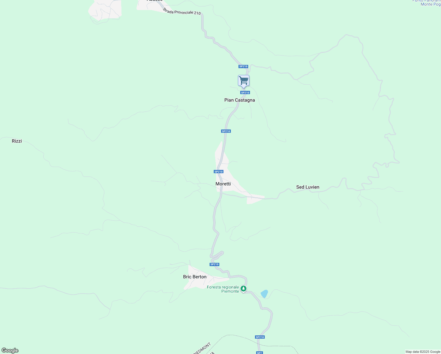 map of restaurants, bars, coffee shops, grocery stores, and more near 121 Strada Provinciale 210 in Moretti