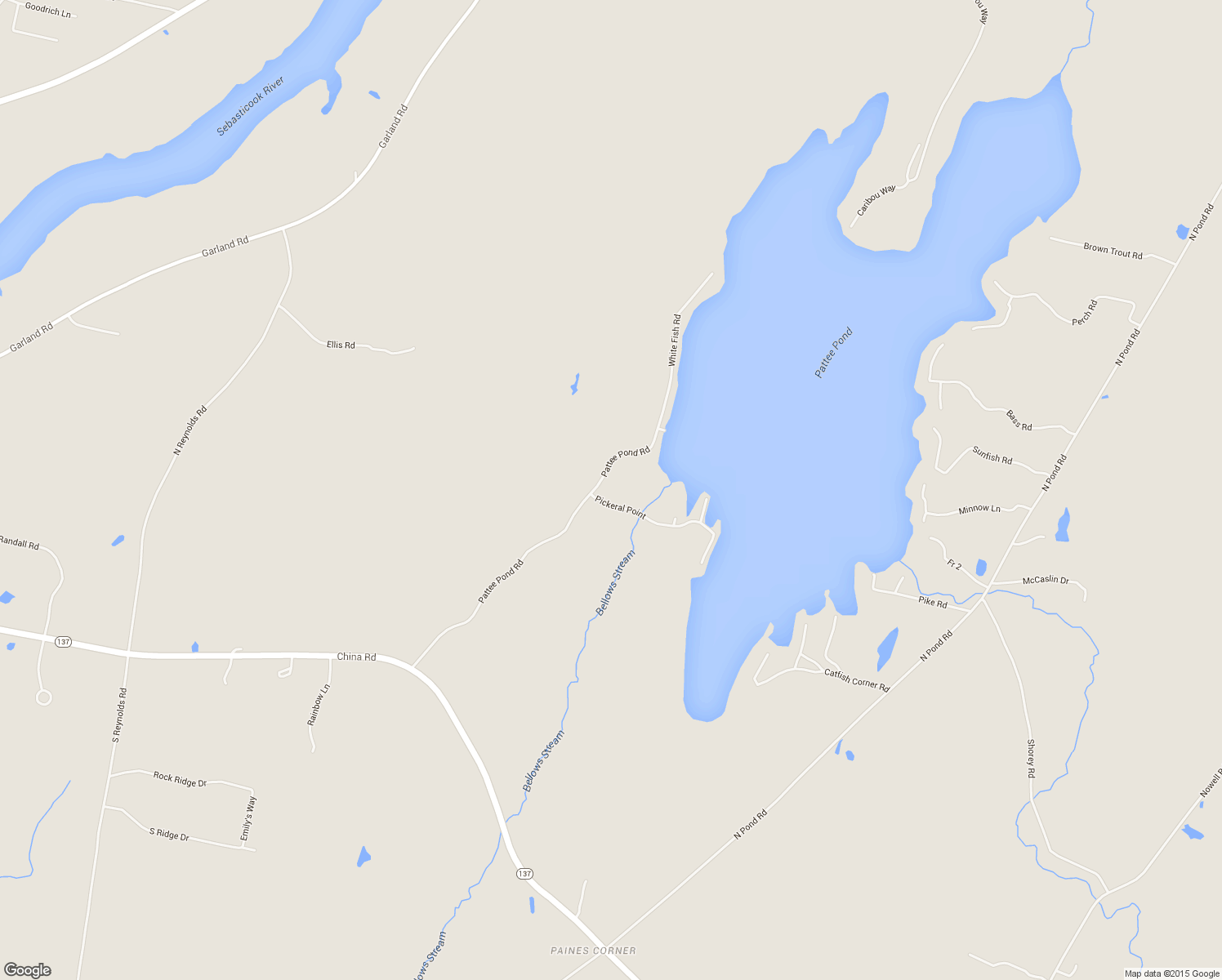 map of restaurants, bars, coffee shops, grocery stores, and more near 149 Pattee Pond Road in Winslow