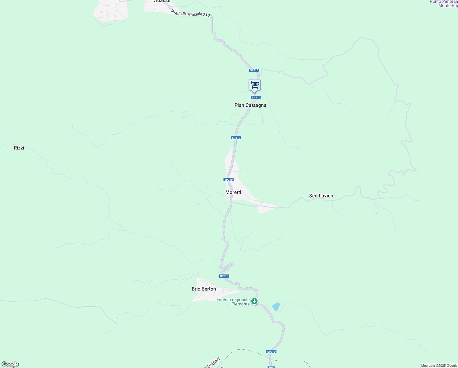 map of restaurants, bars, coffee shops, grocery stores, and more near 75 Strada Provinciale 210 in Moretti