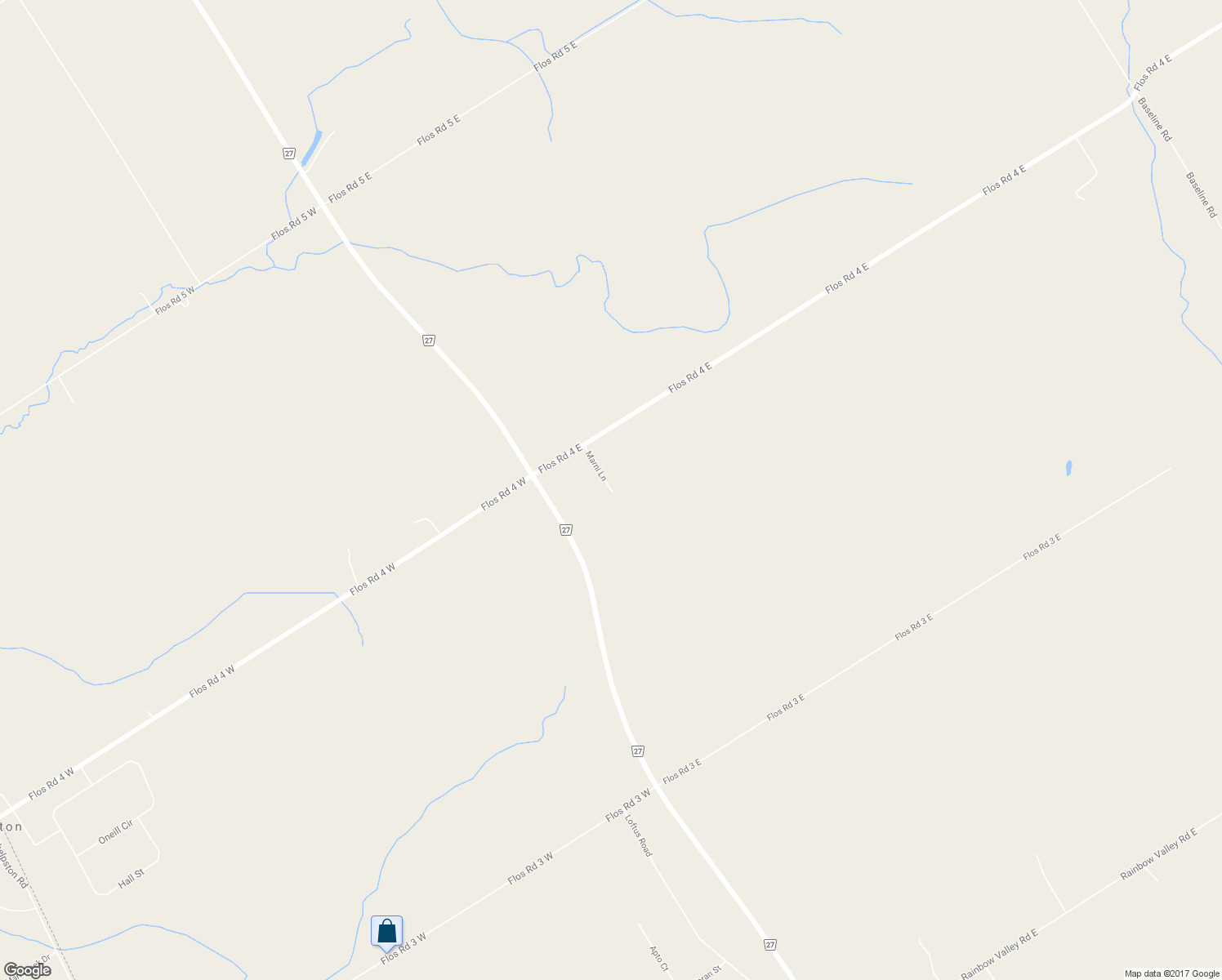 map of restaurants, bars, coffee shops, grocery stores, and more near 20 Marni Lane in Phelpston