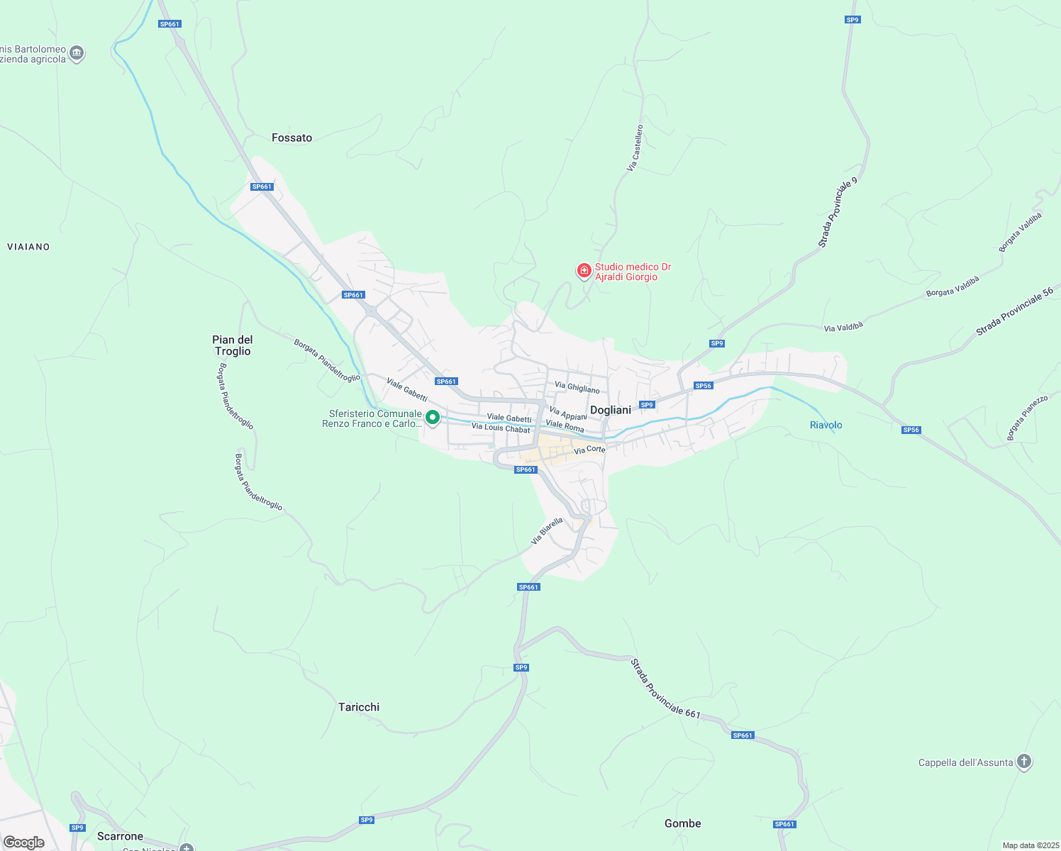 map of restaurants, bars, coffee shops, grocery stores, and more near 10 Via Savona in Dogliani