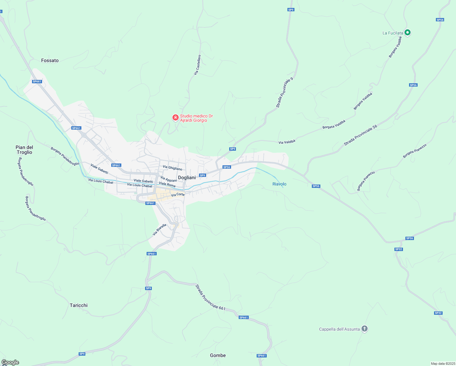 map of restaurants, bars, coffee shops, grocery stores, and more near 75 Via Generale Filippo Martinengo in Dogliani