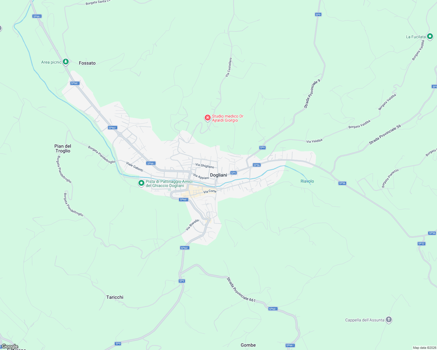 map of restaurants, bars, coffee shops, grocery stores, and more near in Dogliani