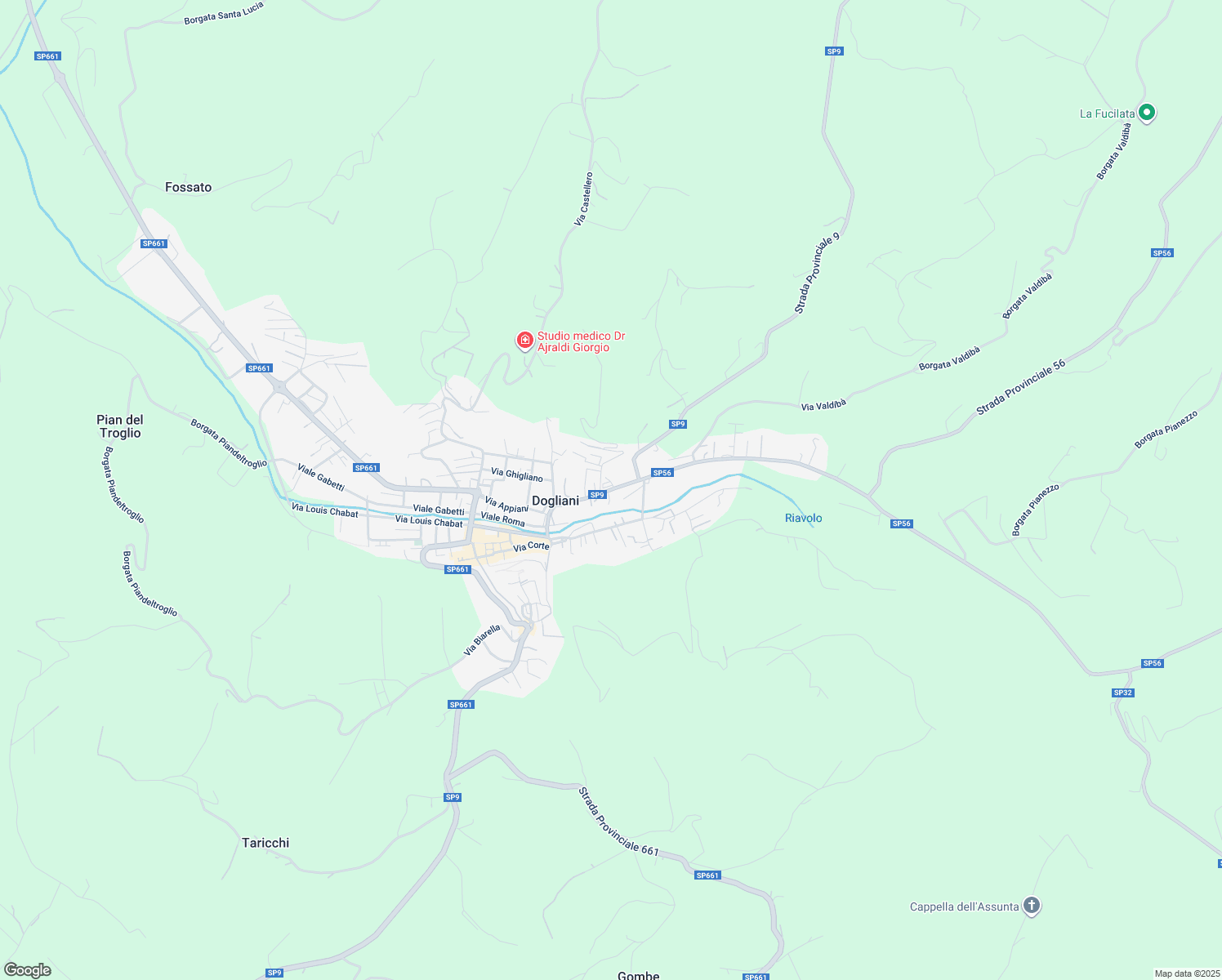 map of restaurants, bars, coffee shops, grocery stores, and more near 6 Vicolo Caserma in Dogliani