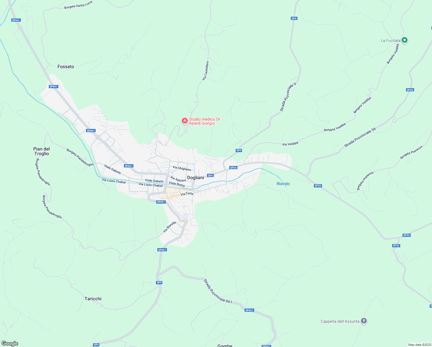 map of restaurants, bars, coffee shops, grocery stores, and more near 6 Vicolo Caserma in Dogliani