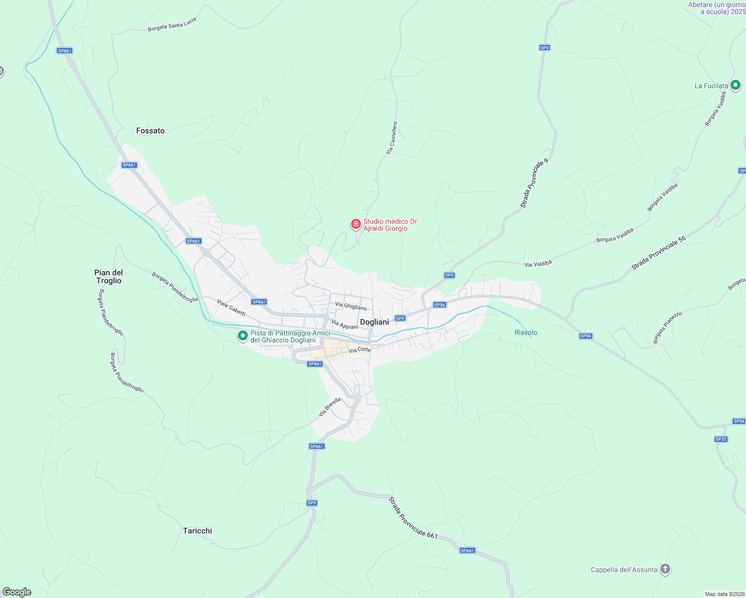 map of restaurants, bars, coffee shops, grocery stores, and more near 80 Via Dante Alighieri in Dogliani