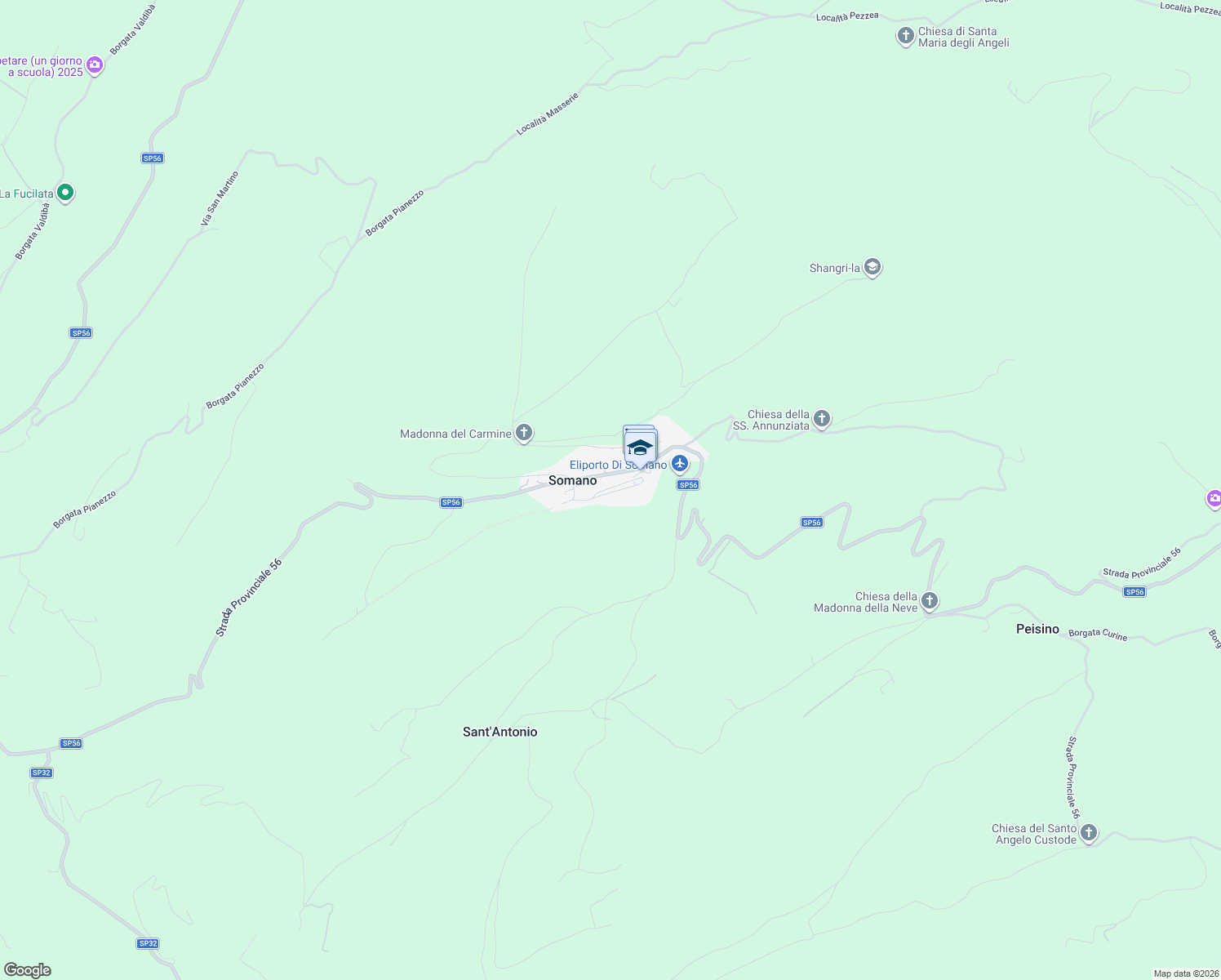 map of restaurants, bars, coffee shops, grocery stores, and more near 6 Via Castello in Somano