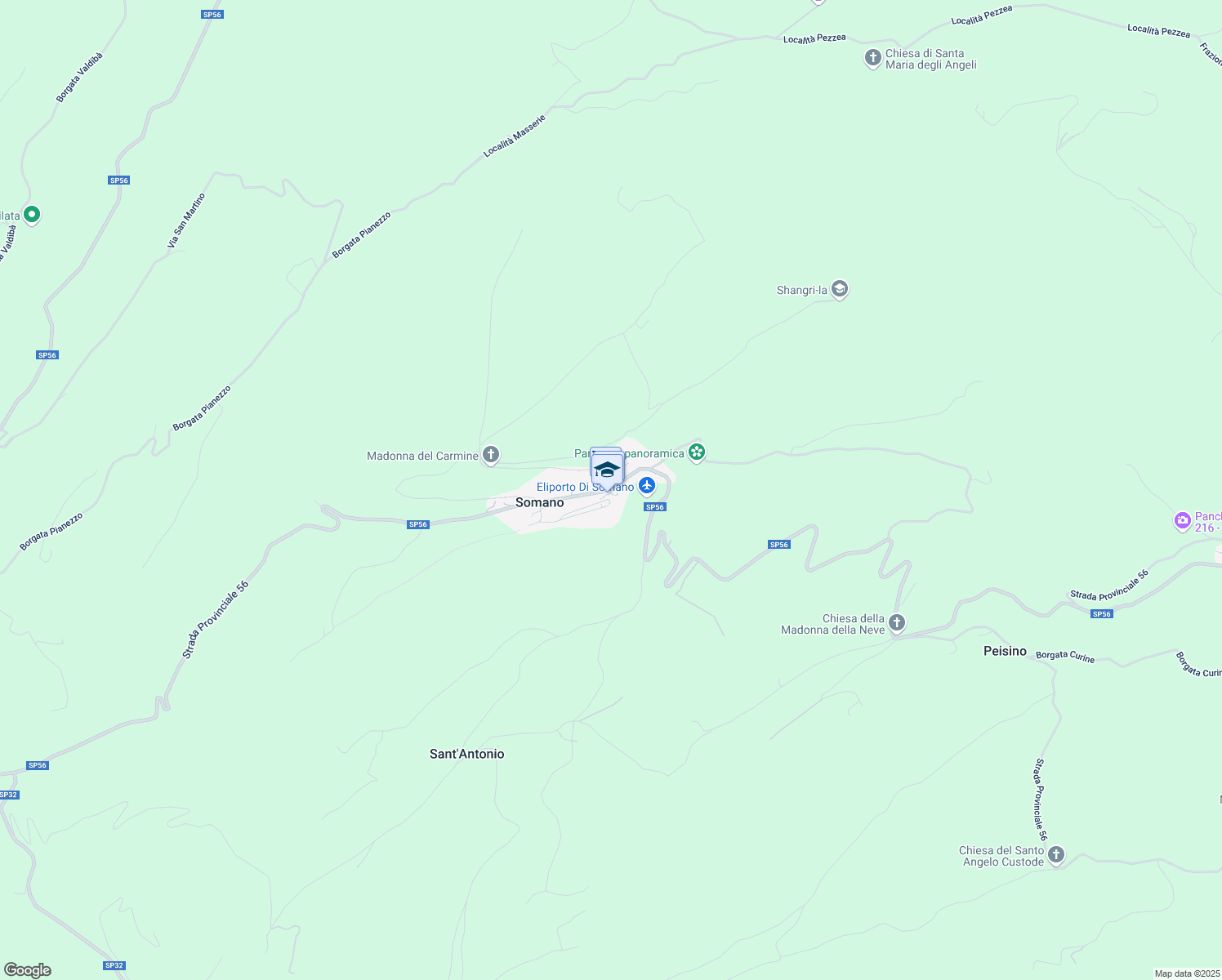 map of restaurants, bars, coffee shops, grocery stores, and more near 9 Via Madonna in Somano