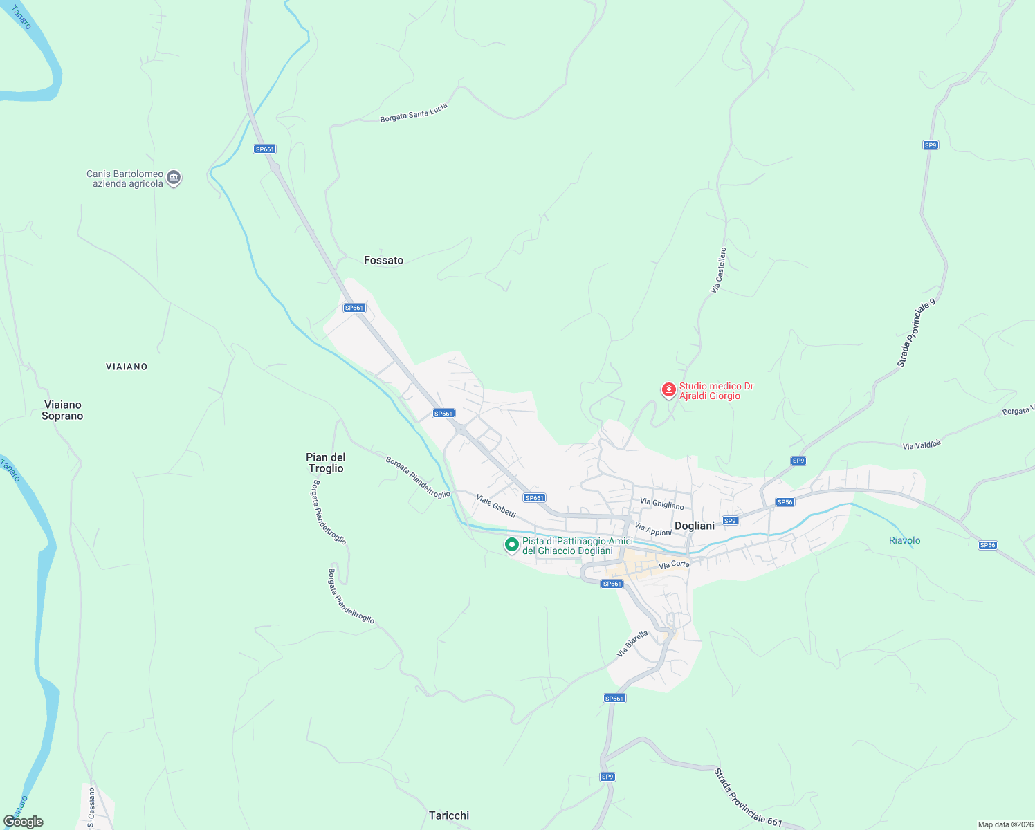 map of restaurants, bars, coffee shops, grocery stores, and more near 138 Via Torino in Provincia di Cuneo