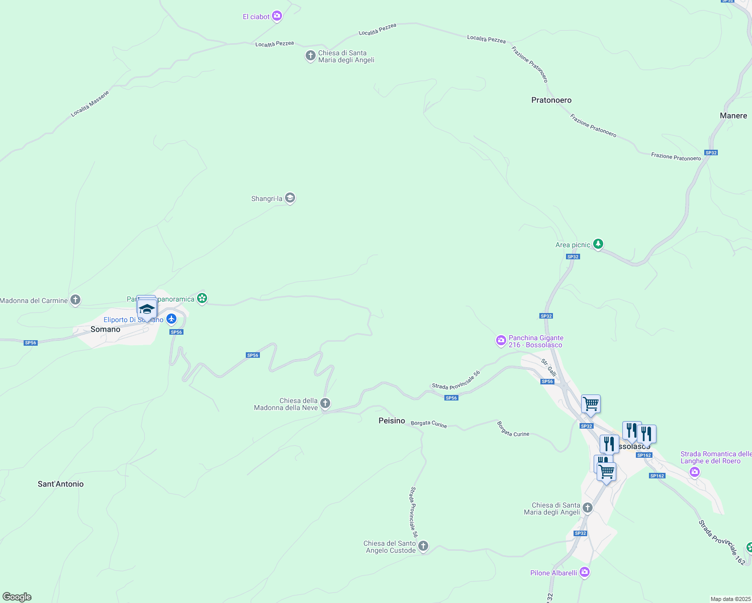 map of restaurants, bars, coffee shops, grocery stores, and more near in Province of Cuneo