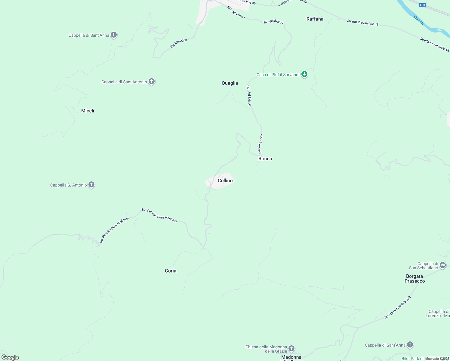 map of restaurants, bars, coffee shops, grocery stores, and more near 16 Casale Collino in Collino