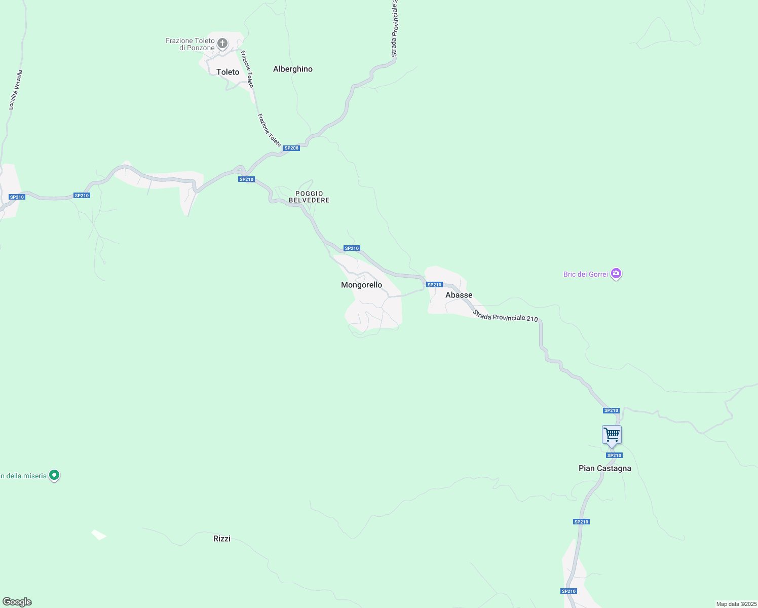 map of restaurants, bars, coffee shops, grocery stores, and more near 198 Villaggio Solaria in Mongorello