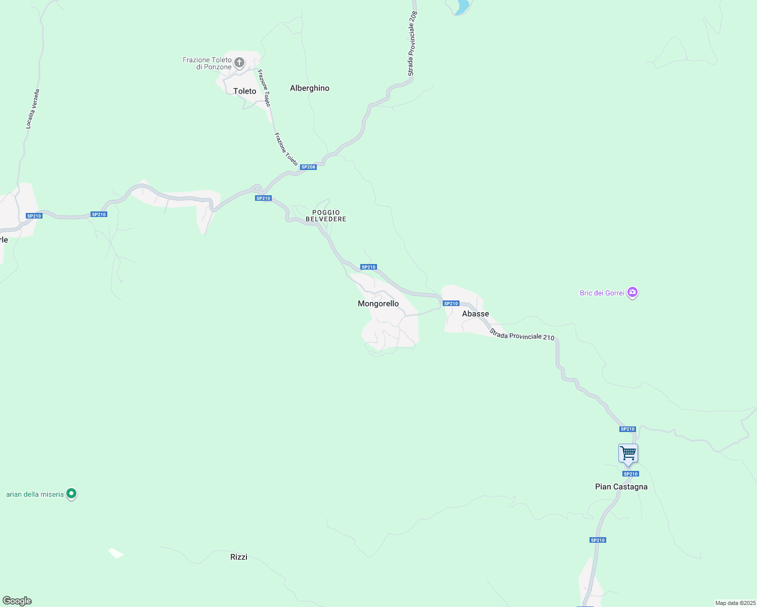 map of restaurants, bars, coffee shops, grocery stores, and more near in Mongorello