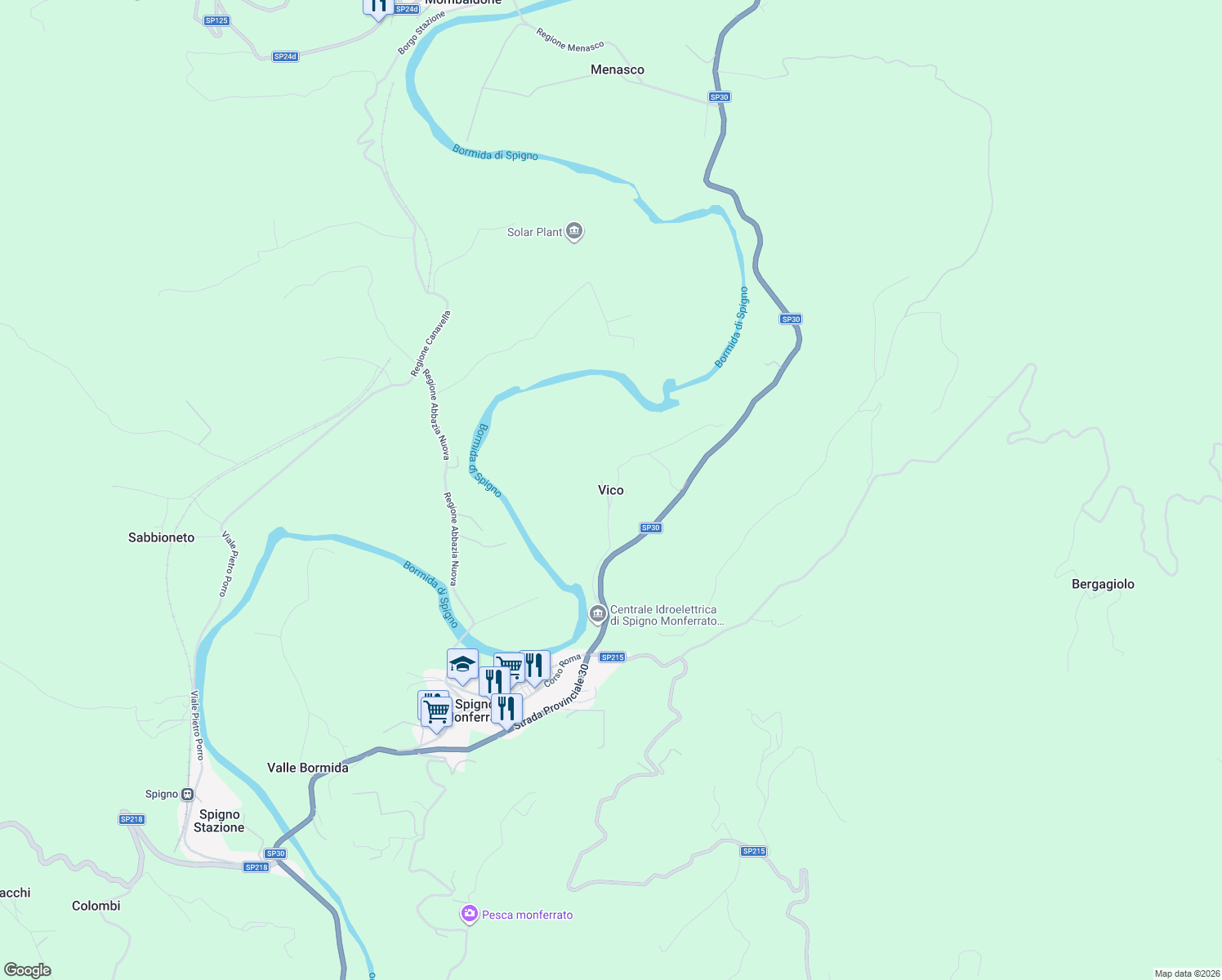 map of restaurants, bars, coffee shops, grocery stores, and more near 17 Regione Vico in Vico