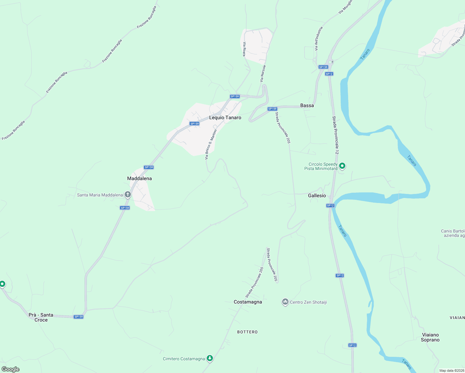 map of restaurants, bars, coffee shops, grocery stores, and more near 33 Via Bricco San Martino in Lequio Tanaro