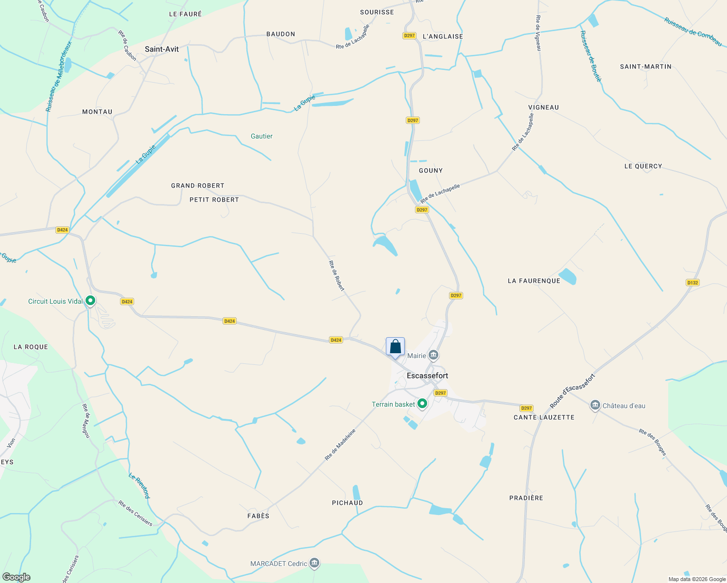 map of restaurants, bars, coffee shops, grocery stores, and more near in Lot-et-Garonne