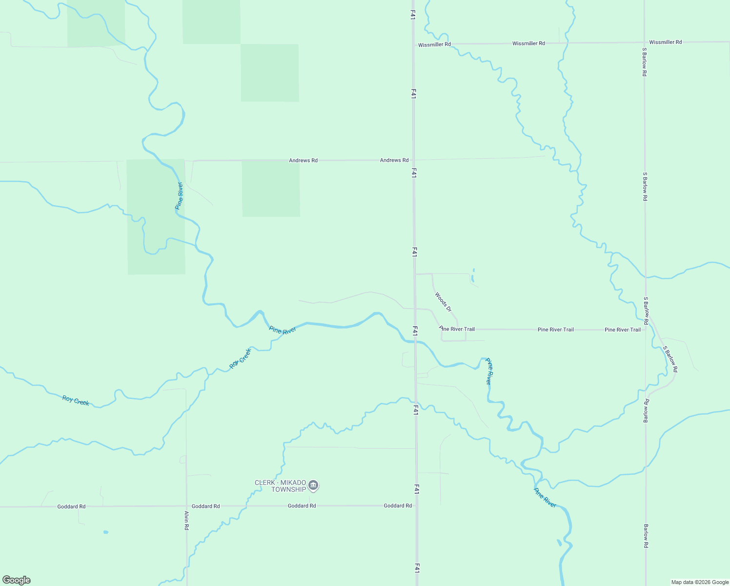 map of restaurants, bars, coffee shops, grocery stores, and more near 2499 Deerfield Trail in Mikado