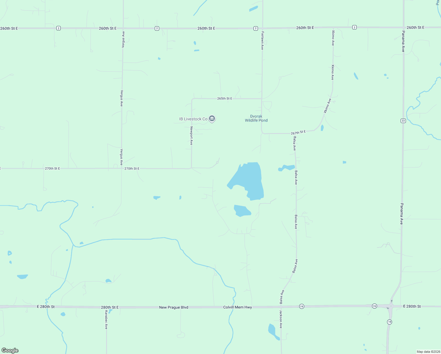 map of restaurants, bars, coffee shops, grocery stores, and more near 2630 West View Drive in New Prague