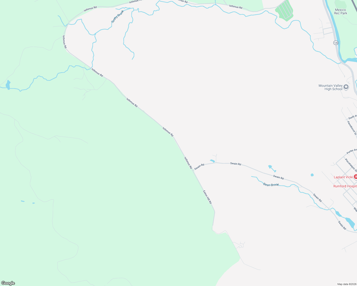 map of restaurants, bars, coffee shops, grocery stores, and more near 351 Isthmus Road in Rumford