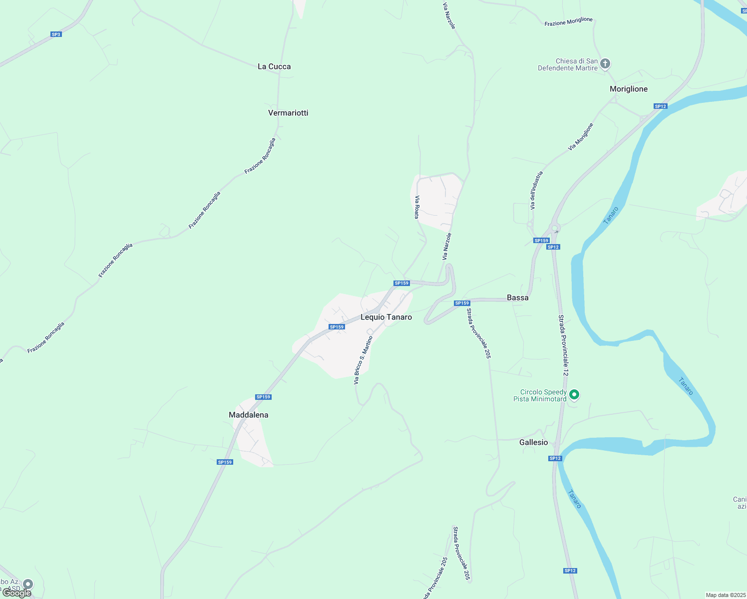 map of restaurants, bars, coffee shops, grocery stores, and more near 20 Via Europa in Lequio Tanaro