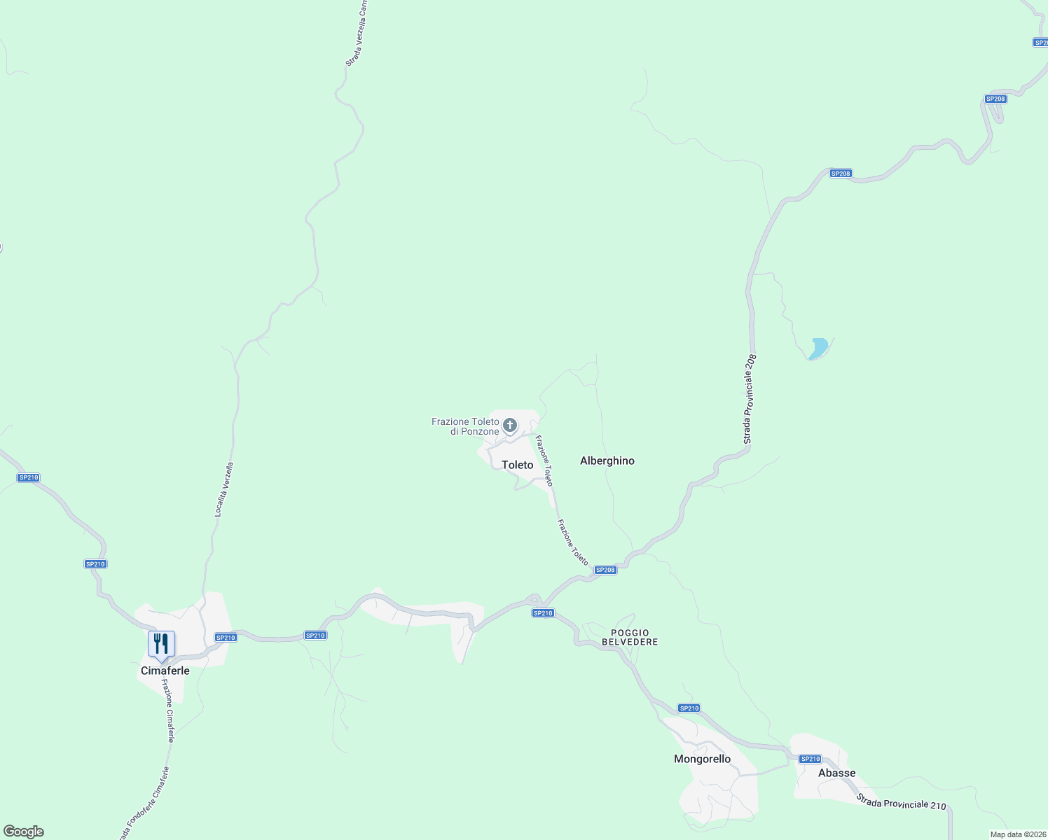 map of restaurants, bars, coffee shops, grocery stores, and more near 6 Frazione Toleto in Toleto