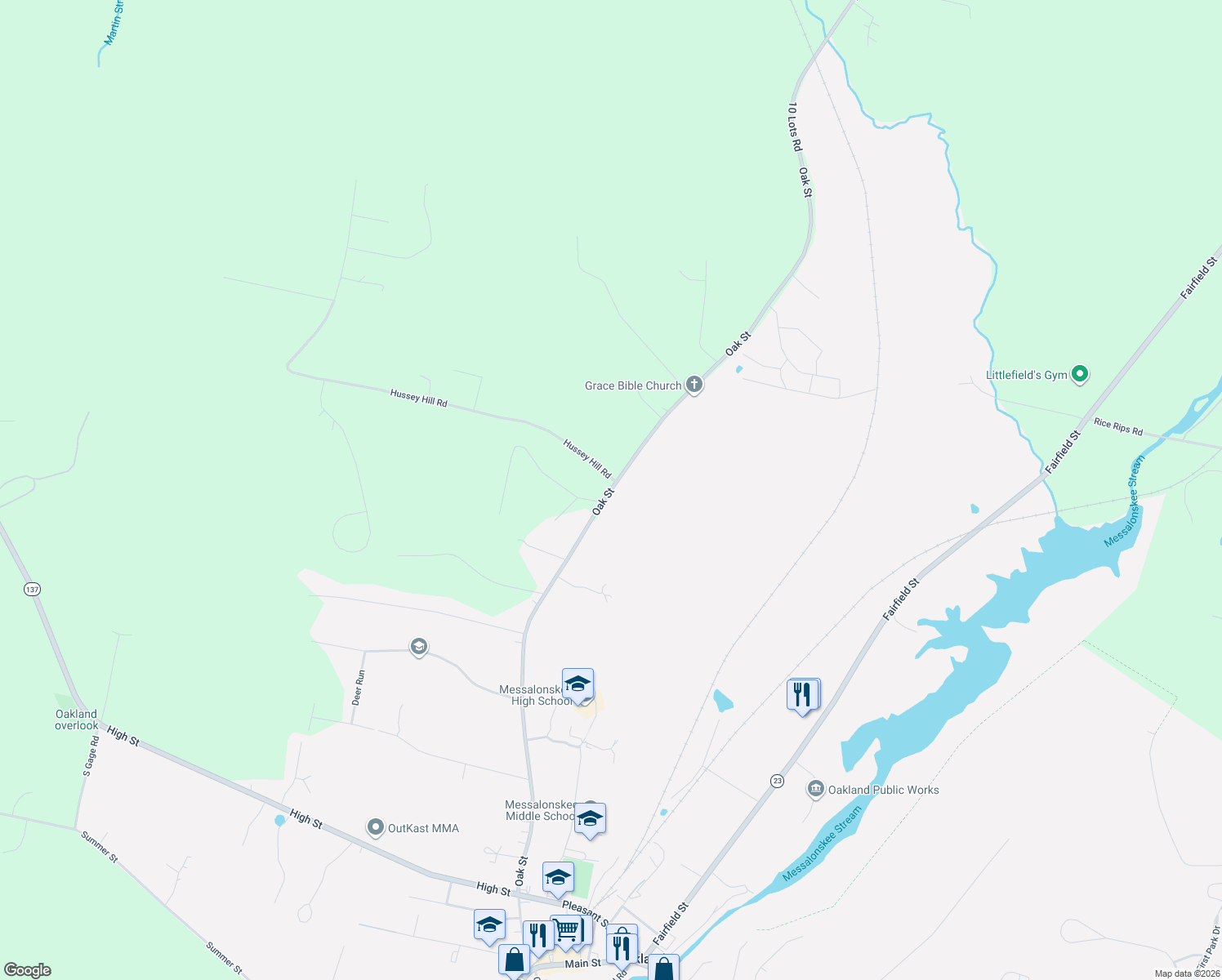 map of restaurants, bars, coffee shops, grocery stores, and more near 271 Oak Street in Oakland