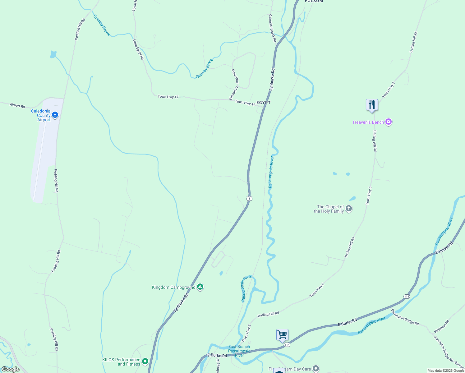 map of restaurants, bars, coffee shops, grocery stores, and more near 40 Sandy Lane in Lyndon