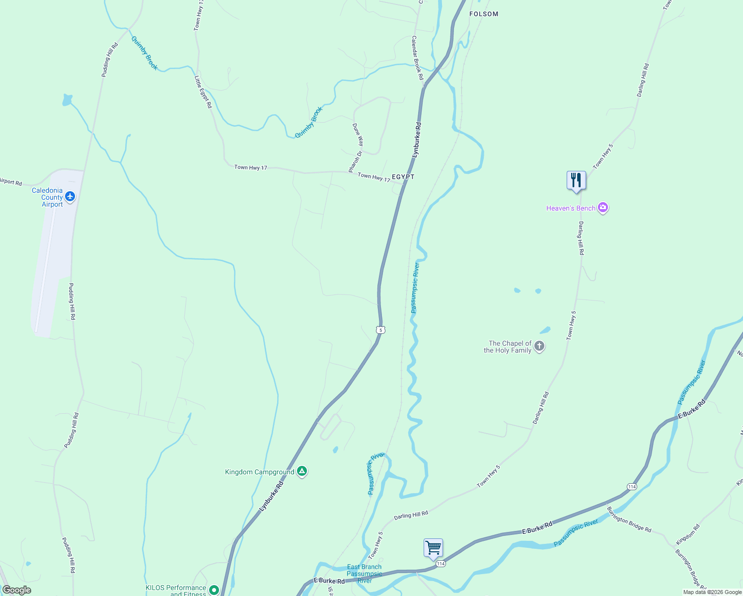 map of restaurants, bars, coffee shops, grocery stores, and more near 40 Sandy Lane in Lyndon